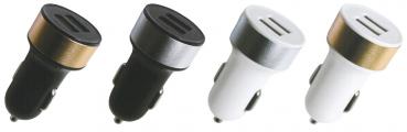 KFZ-Ladegerät 2-Fach USB 12V für Zigarettenanzünder in 25er T-Dsp.